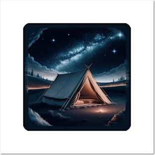 Starry Night Sanctuary: Cosmic Camping Posters and Art